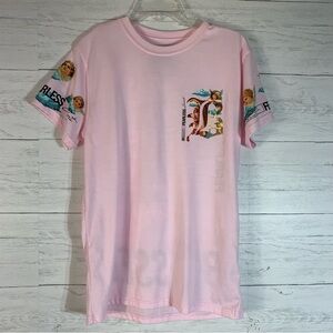 Fresh Laundry pink fearless Saint graphic tee size M